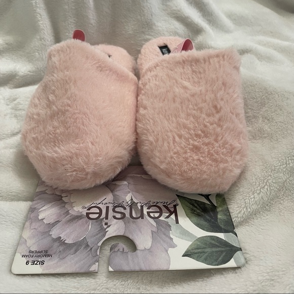 Womens Pink Kensie Slingback Plush Clog Memory Foam Slippers Pick Size 9 - Picture 9 of 10